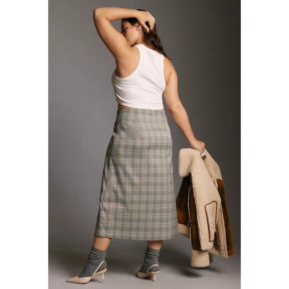 ✨ NEW Anthropologie | Porridge Button-Side Midi Skirt – Size XL ✨ - Picture 7 of 8